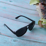 Maxbell 25cm Doll's Sunglasses Big Oval Shape Sunglasses Retro Frame Eyewear for Mellchan Dolls Black - Aladdin Shoppers
