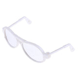 Maxbell 25cm Doll's Sunglasses Big Oval Shape Sunglasses Retro Frame Eyewear for Mellchan Dolls White - Aladdin Shoppers