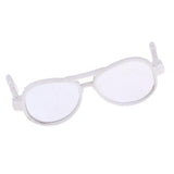 Maxbell 25cm Doll's Sunglasses Big Oval Shape Sunglasses Retro Frame Eyewear for Mellchan Dolls White - Aladdin Shoppers