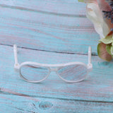 Maxbell 25cm Doll's Sunglasses Big Oval Shape Sunglasses Retro Frame Eyewear for Mellchan Dolls White - Aladdin Shoppers
