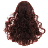 Maxbell Lifelike Make-up Head Sculpt with Brown Curly Wig Supplies for 1/6 BJD, XinYi Dolls Changing - Aladdin Shoppers