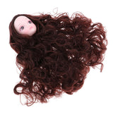 Maxbell For 1/6 BJD Female Head Sculpt Ball Jointed Doll Head with Curly Hair 3D Eyes DIY Making Accessory - Aladdin Shoppers