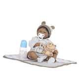 Maxbell Realistic 18inch Silicone Reborn African American Doll Toddler Newborn Baby Doll - Mohair Hair, Hand-drawn Nails, Acrylic Brown Eyes - Aladdin Shoppers