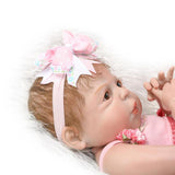 Maxbell 56cm Adorable Silicone Princess Reborn Doll Model in Pink Braces Dress Outfit Accessories - Aladdin Shoppers