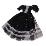 Maxbell Fashion Star Princess Gauzy Dress for 1/3 BJD 60cm Dolls Party Dress Up Decor Black - Aladdin Shoppers