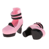 Maxbell 12inch Fashion Doll Shoes 1/6 Ball Jointed Doll Ankle Belt Thick Heels Leather Shoes for Dollfie for Blythe Girl Custom Accessory - Aladdin Shoppers