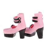 Maxbell 12inch Fashion Doll Shoes 1/6 Ball Jointed Doll Ankle Belt Thick Heels Leather Shoes for Dollfie for Blythe Girl Custom Accessory - Aladdin Shoppers