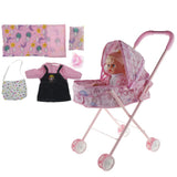 Maxbell Detachable Doll Stroller with Sun Visor Hood Baby Doll Trolley Toys & Newborn Baby Doll For Reborn Doll Simulation Nursing Accessory - Aladdin Shoppers