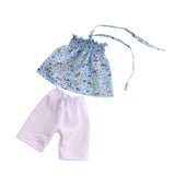 Maxbell 18 Inch Doll Clothes - Summer Outfit Floral Top Pants Set, For Doll Clothes Accessories (Blue) - Aladdin Shoppers