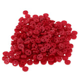 Maxbell 300 Pieces Very Small Mini Tiny Micro Figures Doll Clothing Sewing Buttons 4mm Red Color DIY Projects Supplies - Aladdin Shoppers