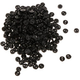 Maxbell Mini Figures Dolls DIY Clothing Sewing Crafts Accessories 300 Pieces 4mm 2 Holes Resin Round Buttons Black - Aladdin Shoppers