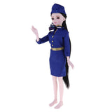 Maxbell 23 Joints 1/3 BJD SD Girl Nude Body Doll in Uniform Clothes - Can Change Head, Eyes, Facial Make Up High Quality Plastic Toy - Aladdin Shoppers