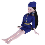 Maxbell 23 Joints 1/3 BJD SD Girl Nude Body Doll in Uniform Clothes - Can Change Head, Eyes, Facial Make Up High Quality Plastic Toy - Aladdin Shoppers