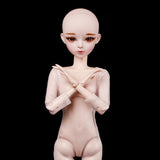 Maxbell 23 Joints 1/3 BJD SD Girl Nude Body Doll in Uniform Clothes - Can Change Head, Eyes, Facial Make Up High Quality Plastic Toy - Aladdin Shoppers