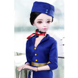 Maxbell 23 Joints 1/3 BJD SD Girl Nude Body Doll in Uniform Clothes - Can Change Head, Eyes, Facial Make Up High Quality Plastic Toy - Aladdin Shoppers