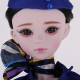 Maxbell 23 Joints 1/3 BJD SD Girl Nude Body Doll in Uniform Clothes - Can Change Head, Eyes, Facial Make Up High Quality Plastic Toy - Aladdin Shoppers