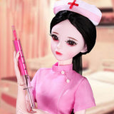 Maxbell 60CM Handmade Professional Female 1/3 BJD Dolls Nurse Ball Jointed Doll Girls Toys Birthday Christmas Gift - Aladdin Shoppers