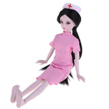 Maxbell 60CM Handmade Professional Female 1/3 BJD Dolls Nurse Ball Jointed Doll Girls Toys Birthday Christmas Gift - Aladdin Shoppers