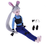 Maxbell 1/3 BJD Beauty Female Doll Career with Policewoman Uniform Set Girl Changing Customized Kits - Aladdin Shoppers