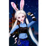 Maxbell 1/3 BJD Beauty Female Doll Career with Policewoman Uniform Set Girl Changing Customized Kits - Aladdin Shoppers