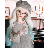 Maxbell Fashion Sweater Gauzy Dress with Beret Lace Stockings for 1/3 BJD 60cm Dolls Accs Gray - Aladdin Shoppers