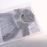 Maxbell Fashion Sweater Gauzy Dress with Beret Lace Stockings for 1/3 BJD 60cm Dolls Accs Gray - Aladdin Shoppers