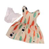 Maxbell Cute Sleeveless Skirt Dress Casual Clothing for American Doll 18inch Doll Decoration Beige - Aladdin Shoppers