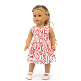 Maxbell Cute Sleeveless Skirt Dress Casual Clothing for American Doll 18inch Doll Decoration - Aladdin Shoppers