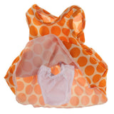 Maxbell Cute Dotted Sleeveless Skirt Dress Clothing for American Doll 18inch Doll Decor Orange - Aladdin Shoppers