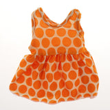 Maxbell Cute Dotted Sleeveless Skirt Dress Clothing for American Doll 18inch Doll Decor Orange - Aladdin Shoppers