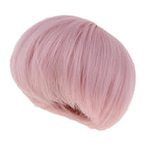 Maxbell 1/8 BJD SD Doll Short Hair 5-6inch Smoke Pink Wig for MSD DZ Dollfie Pullip Doll Cosplay Supplies - Aladdin Shoppers