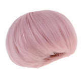 Maxbell 1/8 BJD SD Doll Short Hair 5-6inch Smoke Pink Wig for MSD DZ Dollfie Pullip Doll Cosplay Supplies - Aladdin Shoppers
