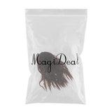Maxbell Wigs Only 5-6inch 13-15CM BJD Doll Wigs 1/8 Dark Brown Synthetic Mohair Curly Hair with Bangs for Dollfie Hairstyle Making Supplies - Aladdin Shoppers