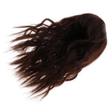 Maxbell Wigs Only 5-6inch 13-15CM BJD Doll Wigs 1/8 Dark Brown Synthetic Mohair Curly Hair with Bangs for Dollfie Hairstyle Making Supplies - Aladdin Shoppers