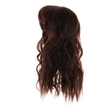 Maxbell Wigs Only 5-6inch 13-15CM BJD Doll Wigs 1/8 Dark Brown Synthetic Mohair Curly Hair with Bangs for Dollfie Hairstyle Making Supplies - Aladdin Shoppers