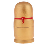 Maxbell Delicate Golden Maneki Neko Russian Babushka Matryoshka Nesting Dolls New Year Gift Home Office Ornaments 5 Pieces Set - Aladdin Shoppers