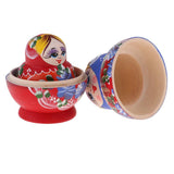 Maxbell Handcrafted Chromatic Wooden Russian Nesting Doll Babushka Matryoshka Stacking Dolls Set Birthday Gift Festival Decor 10 Pieces - Aladdin Shoppers