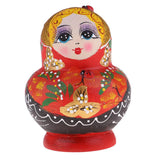 Maxbell 10 Pieces Kit Hand Printed Red Woman Russian Matryoshka Babushka Stacking Dolls Birthday Gift Toy Decoration - Aladdin Shoppers