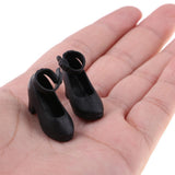 Maxbell Fashion Doll Ankle Belt High Heel Shoes For 1/6 BJD Girl Dolls Dress Up Accessory Black - Aladdin Shoppers