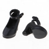 Maxbell Fashion Doll Ankle Belt High Heel Shoes For 1/6 BJD Girl Dolls Dress Up Accessory Black - Aladdin Shoppers
