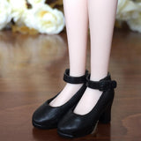 Maxbell Fashion Doll Ankle Belt High Heel Shoes For 1/6 BJD Girl Dolls Dress Up Accessory Black - Aladdin Shoppers