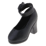 Maxbell Fashion Doll Ankle Belt High Heel Shoes For 1/6 BJD Girl Dolls Dress Up Accessory Black - Aladdin Shoppers