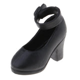 Maxbell Fashion Doll Ankle Belt High Heel Shoes For 1/6 BJD Girl Dolls Dress Up Accessory Black - Aladdin Shoppers