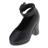 Maxbell Fashion Doll Ankle Belt High Heel Shoes For 1/6 BJD Girl Dolls Dress Up Accessory Black - Aladdin Shoppers