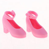 Maxbell 1/6 Doll Plastic High Heels Shoes For Blythe Licca Doll Clothing Accs Pink - Aladdin Shoppers