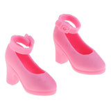 Maxbell 1/6 Doll Plastic High Heels Shoes For Blythe Licca Doll Clothing Accs Pink - Aladdin Shoppers