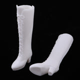 Maxbell 1/6 Smart BJD Dolls Shoes Black White Boots for Momoko for Blythe Takara for LUTS DOD SD DD Clothing Accessory - Aladdin Shoppers