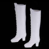 Maxbell 1/6 Smart BJD Dolls Shoes Black White Boots for Momoko for Blythe Takara for LUTS DOD SD DD Clothing Accessory - Aladdin Shoppers