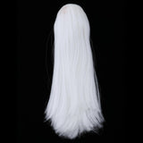 Maxbell 1/6 BJD Male Doll Head Sculpt with White Long Hair Wig DIY Replacement Boy Action Figures Makeup Face - Aladdin Shoppers