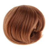 Maxbell Fashion Brown Bob Haircut Wig Hair 7-8inch for Mini Dollfie DOD SD DD 1/4 BJD Doll Cosplay Dress Up - Aladdin Shoppers